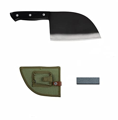 DZCP Cuchillo de Cocina Chef Carnicero tajado Hecho a Mano Forjado Cuchillo Cuchillo Funda Alto Carbono al Aire Libre Camping Brillante Cazador Caja de Regalo serbio (Color : G.Matte 3pcs)