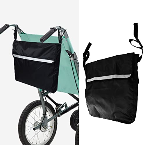 Restokki Rollstuhltasche Hinten, Rollstuhltasche Rollstuhl Aufbewahrungstasche Große Kapazität Mobilität Scooter Hängetasche Rucksack Rückentasche (Schwarz)