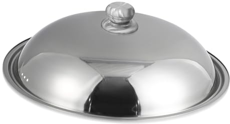 Pannlock rostfritt stål grytlock koklock ersättningslock med knapp 36 cm gryta lock universellt lock wokskydd för kök T? Stekpannor stekpanna köksredskap slumpmässig stil