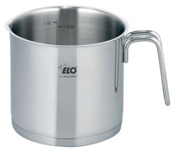 ELO Milchtopf ohne Deckel 14 cm Serie CITRIN aus Edelstahl mit Literskala/induktionsfähig