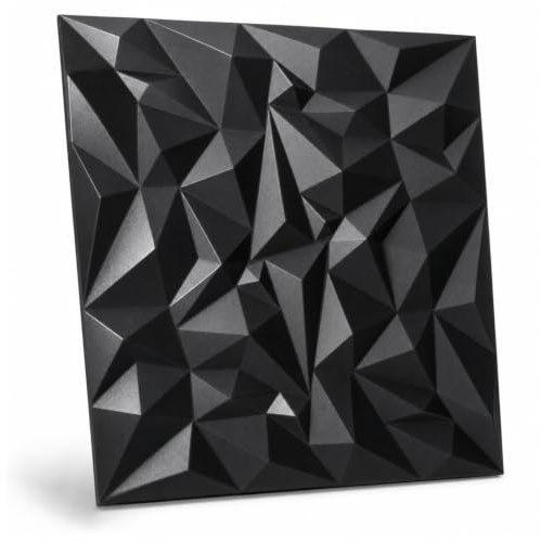 Deccart - Panneaux Muraux 50x50 cm Polystyrène XPS, Noir, 20 pièce, | Panneau mural 3D Décoratif, Plaque murale decorative, Décoration murale, Relief texturé, Wall Panel, Deco Mur