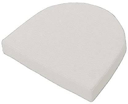 Waigg Kii Sitzkissen für den Innenbereich, U-förmig, 4/5 cm dick, Stuhlkissen, rutschfest, für Zuhause, Küche, Büro (38 x 35 x 4 cm, Weiß)