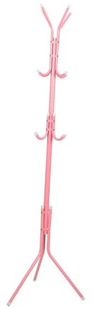 Healvian Kleiderständer Aus Eisen Baumform Hutablage Haken Garderobenständer Mantelständer Huthalter Für Zuhause Schlafzimmer Rosa