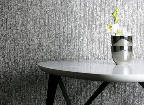 marburg Tapete Grau Braun Streifen Struktur Vliestapete für Wohnzimmer oder Schlafzimmer Made in Germany 10,05 x 1,06 m