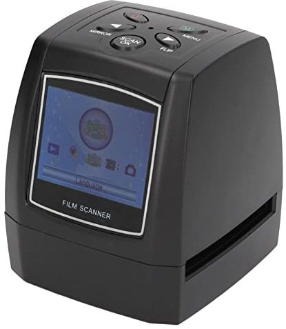 Filmscanner,5MP Filmscanner mit 2,36 Zoll Farbbildschirm,Tragbarer 35mm Filmdiakonverter,Digitaler Bildbetrachter USB MSDC