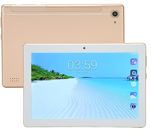 Annadue Tableta12 Mejorada de 8 Pulgadas, Pantalla FHD, CPU Octa Core, 6GB RAM 128GB ROM, Tableta Dual SIM de Doble Modo de Espera para12 (Oro)