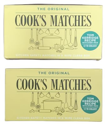 Cook's Original Safety Matches (Pack of 2) Multipack for Kitchen, Fireplace & BBQ – Reliable Fire Starter for Candles, Stoves & Camping