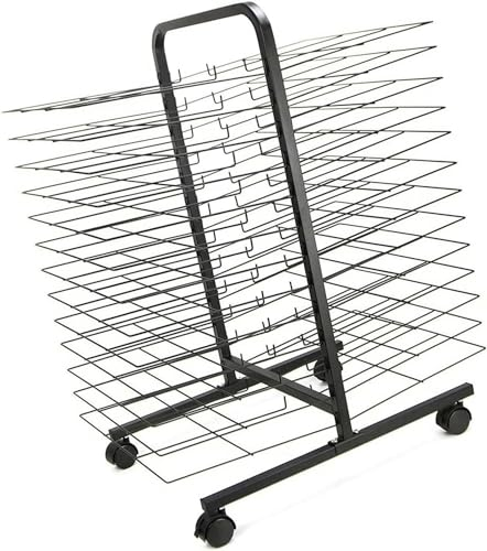 Wäscheständer – Kunst-Trockenständer, mobiler Kunst-Aufbewahrungsständer aus Metall, zusammenklappbarer Ölgemälde-Lufttrocknungsständer für Klassenzimmer, Stabiler Kunst-Trockenständer aus Metall, m