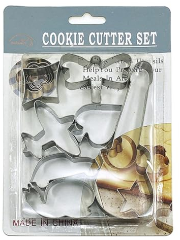 FDCGAS ausstechformen - 7 pcs plätzchenausstecher,keksausstecher weihnachten,Weihnachtsausstechformen Set Keksausstecher Plätzchen aus Edelstahl für Keks,Backen Fondant Plätzchen,Tortendekorationen