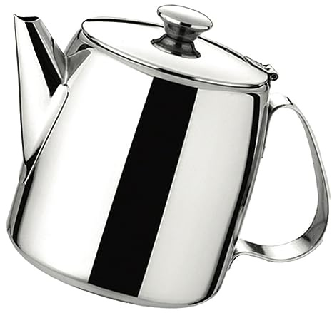 TOPBATHY Large Capacity Stainless Steel Tea Kettle 32oz Home Tea Pot with Handle Modern Metal Teapot for Office and Restaurant Use