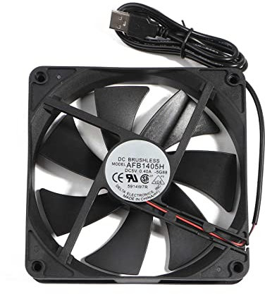 Mllepjdh 140mm DC5V USB Connector CPU Radiator 14cm 140x140x25mm Computer PC Case Cooling Fans DC5V Fan USB Connector Quiet Cooling Fans Radiator for Cooling Router- Game Accessaries Fans
