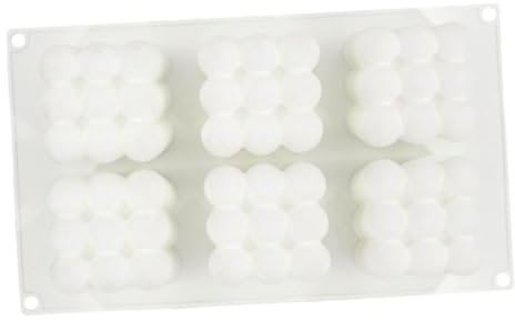 PHENOFICE 6griglie Stampo in Silicone per Dolci e Mousse Antiaderenti per Cottura Creativa Facile da Pulire e Mantenere Forma Intatta Bianco
