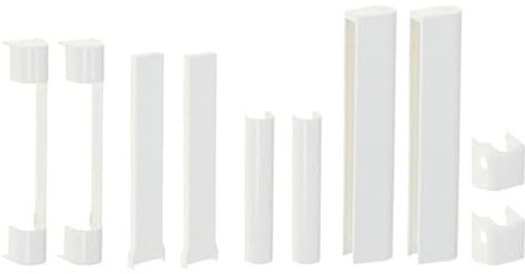 10 cubiertas para bisagras compatibles con herrajes ROTO NX para ventanas y puertas ventanas de PVC - Blanco