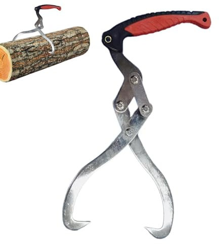 Pinzas para troncos - Pinzas de 2 garras, pinzas para madera | Carga hasta 110 lb, capacidad de carga antideslizante, ganchos para troncos, pinzas de elevación de troncos resistentes para camión, ATV,