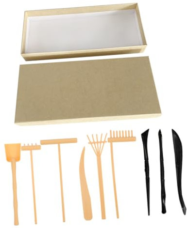 GLSTOY Zen Garden Sand Rake Set Diy Mini Zen Garden Tool Japanese Decor Desk Accessories Miniature Crafting Kit