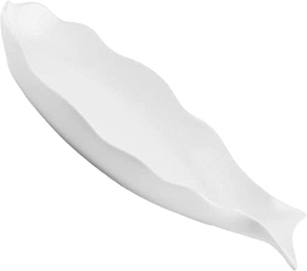 KICHOUSE Piatto in Ceramica Per Pesce Vassoio Per Pesce Delicato Piatto Per Alimenti in Ceramica Utilizzabile Per Bistecche Snack Dessert Facile Da Pulire e Conservare