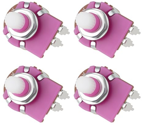 Create idea Lot de 4 Potentiomètres Réglables B500K 2 Broches 29 Mm pour Variateur de Lampe de Table