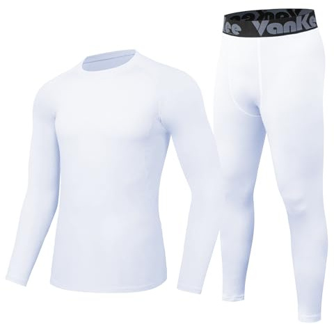 VanKee Ropa Interior Térmica Hombre Termico Pantalones Secado Rápido Elasticidad Deportes Ropa Interior Funcional Termicos Invierno Conjuntos Térmico para Hombre para Running Esquí Ciclismo Viajar