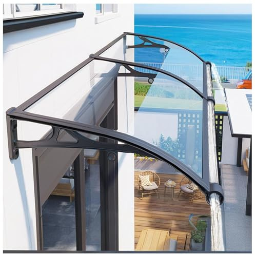GZDXBF Marquise Solaire Abri Banne Mural, Auvent De Porte Et Résistant Aux Intempéries pour Entrée, Terrasse Ou Balcon(24x43in (60x110cm))