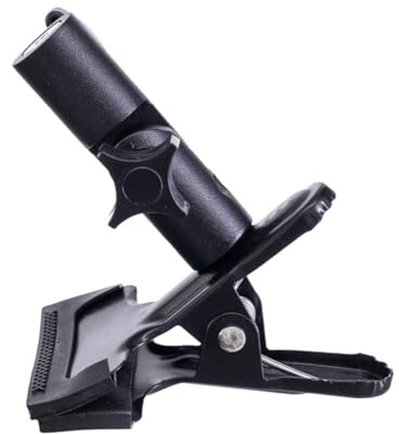 HIAKDOFT Schwarze Hintergrundreflektorklemme aus Metall für Fotografie Stabile Reflektorhalterung mit Einfachem Aufbau und Halter für Lampenstativ und Reflektor