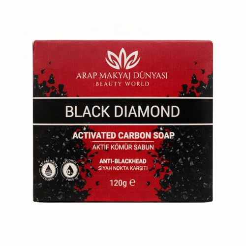 Aktivkohle Seife 120g – Gesichts- & Körperseife – Tiefenreinigung für die tägliche Pflege – Für normale und fettige Haut – Black Soap