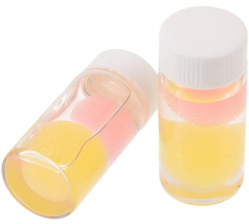 HOLIDYOYO Nettoyant pour Pinces à Épiler et Dissolvant Rapide de Colle, Lot de 2 Flacons Portables Billes, Outil de Nettoyage pour Extensions de Cils en Salon, Accessoire Couleur Aléatoire