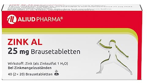 ALIUD PHARMA Zink AL 25 mg Brausetabletten, 40 Stück: Unterstützung bei nachgewiesenen Zinkmangelzuständen, hochdosiert