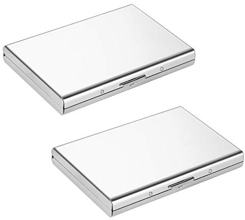Vicloon Kartenetui Kreditkarten, 2 Stück RFID Blocking Kreditkartenhülle Kreditkarten aus Aluminium, Visitenkarten Etuis 6 Fächer, RFID & NFC Schutz Kreditkartenetui für Damen, Herren