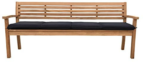 GRASEKAMP kvalitet sedan 1972 10946 kudde trädgårdsbank 191 x 46 x 8 cm antracit trädgårdsmöbler banktillbehör, grå