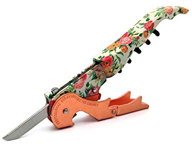 Pulltap's Genuine Collection Floral 900 Waiter's Corkscrew – Double-Hinged Wine Key with Sliding Foil Cutter – Patented Design – Made in Spain – Flower Color