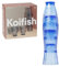 DOIY - Juego de Vasos de Cristal - Diseño en Forma de Pez - Fabricados con Cristal - Vasos para Decorar Apilables - Apto para Lavavajillas - Color Azul - 8,3x8,3x32,5cm - 4 Unidades