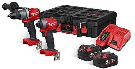 Milwaukee Power Tools M18 FPP2L2-502P Fuel Powerpack Twin Pack 18V 2 x 5.0Ah Li-ion