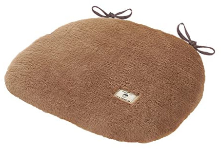 Yadlan Sitzkissen 40x40 6er Set, Stuhlkissen Fell Set, Sitzpolster Schaumstoff mit PlüSchbezug, Sitzauflagen Stuhl Landhausstil, Waschbar Stuhlauflagen EsszimmerstüHle mit BäNdern Kaffee