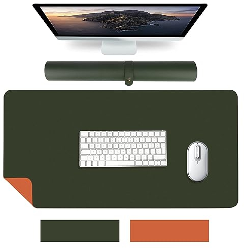 Windfromort Schreibtischunterlage, PU Leder Schreibtischmatte Gaming Mauspad XXL, Rutschfester Schreibtischschutz, Desk Mat Wasserdichter Schreibtisch-Schreibblock für Büro und Tabelle(80 x 40cm)