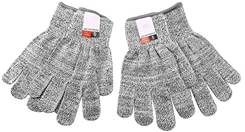Lmohuytf 2 Paare Schnitt Beständige Handschuhe Lebensmittel Schutz Stufe 5 Hand Schutz, Küchen Schnitt Handschuhe zum Austern Schälen (Mittel)