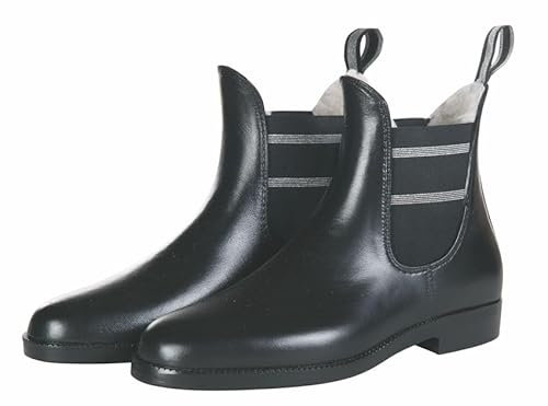 HKM Jodhpurgummistiefel-Style Lurex-mit Teddyfutter Stiefelette, Schwarz, 33 EU