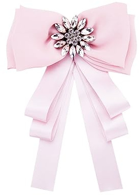 1stück Bogenbrosche Rosa Für Hemd Elegante Schleifen-anstecknadel Mit Strass Kreatives Für Frauen Und Mädchen Für Partys Und Besondere Anlässe