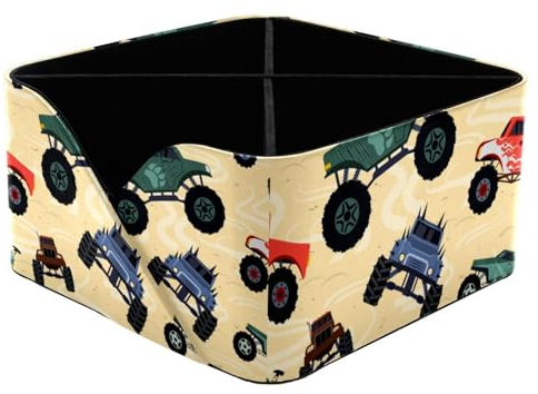 VAPOKF Monster Trucks Auto-Schreibtisch-Organizer mit 4 Fächern, Stiftehalter, Stifteköcher, Aufbewahrungsbehälter für Schreibtisch, Schreibtisch-Aufbewahrung, Schreibwaren-Zubehör für Home Office