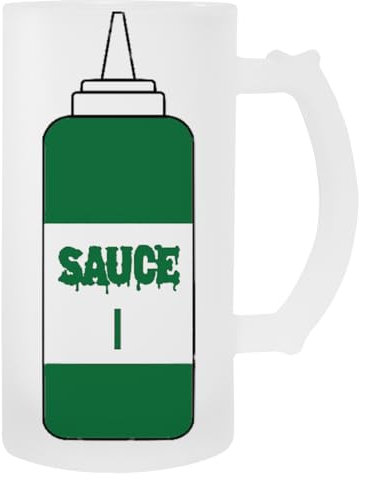 Jets Sauce Gardner Bbq Sauce Glas-Bierbecher Mit Henkel