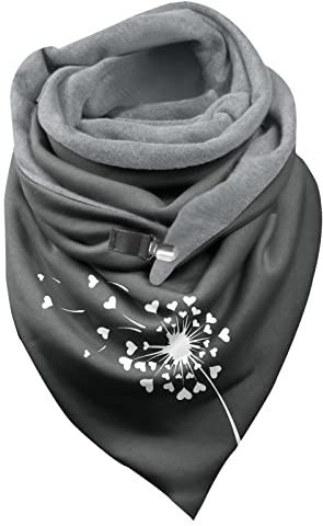 GBEN Damen Schal Baumwolle Dreieckstuch Frauen Warm Winterschal Herbstschal Dreieck Schal Halstuch Scarf Kuschelige Halswärmer Wollschal Strick-Pullover Umhängetuch Schlauchschal (VA-D, One Size)