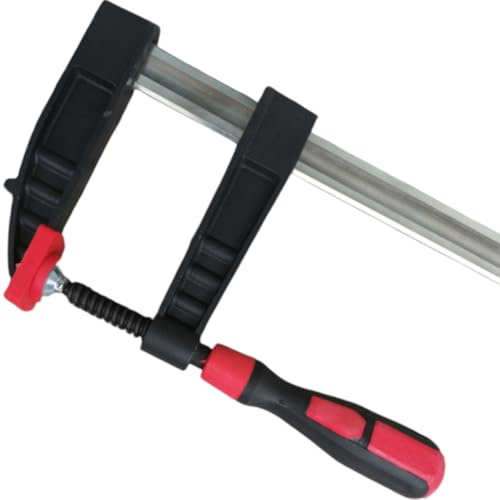 SIO Sargento Carpintero Profesional 1200 x 120 mm – Prensa Tipo F de Gran Apertura para Madera – Barra de Acero Alta Resistencia, Mordazas Reforzadas, Herramienta Carpintería y Bricolaje