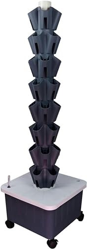 CCKUHN Kit di Coltivazione idroponica Sistema di Coltivazione idroponica Kit Torre Verticale Serra Verticale Giardino Interno Foro Torre idroponica Installazione Giardinaggio Sistema di f