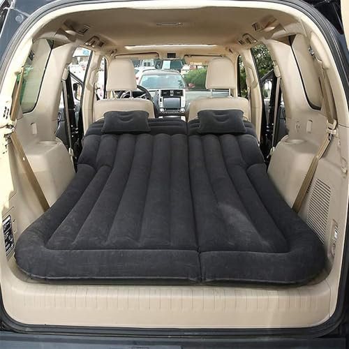 JIABAOCA Maßgeschneidert Auto Luftmatratze für BMW X5 2008-2018(5seats),Autobett Kofferraum Rückbank,Doppelseitige Verdickte Beflockung Zubehör,B/Black