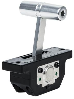 DMETE Contrôleur de manette Tige de poussée vidéo T-BAR 101, Joystick à, modèle de Joystick industriel for Hall, tige de traction for Drone d'avion Manœuvres sécuritaires(Silver 5V output 0.3-4.7V)