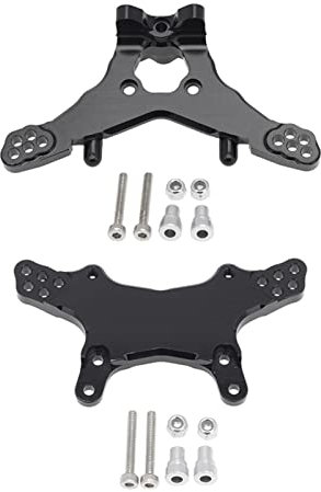Wivplex Juego de Montaje de Amortiguador de Torre de Choque Delantero y Trasero de Metal de 2 Piezas, for camión RC Losi 1/18 Mini-T 2.0 2WD Stadium Soporte de Choque para Coche RC(Schwarz)