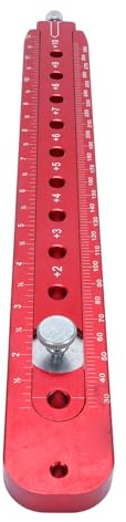 Syrisora Woodworking Arc Marking Gauge, Woodworking Compass Scriber,Woodworking Compass Scriber,300mm Imperial Scales Aluminum Alloy Woodworking Arc Drawing Ruler