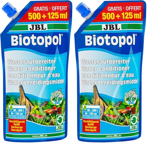JBL Biotopol Recharge Traitement de l'eau pour Aquariophilie 500+125 ML 1 Unité (Lot de 2)