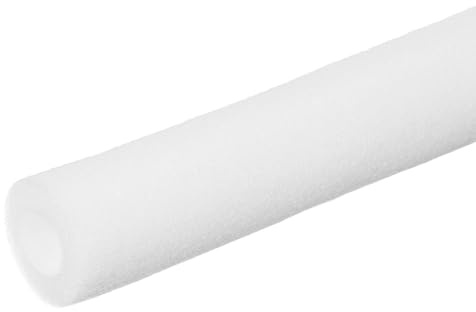 PATIKIL 1 Stück Rohrisolierung Schaumstoff 2m Lange, 50mm ID x 70mm OD Isolierung Rohr Schaumstoffschlauch für Heizung Sanitär Heizungsrohr Schwimmbadgriff (Weiß)