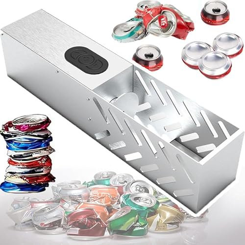 EORNYHQMY Wall Mounted Electric Aluminum Can Crusher,MultiFunction Plastic Water Bottle Compressor,for Office,School
