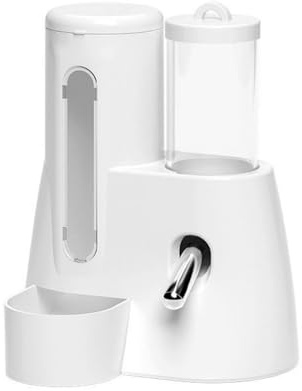 NUEAYMS Comedero De Animal PEQUEÑO Doble Cámara Y Botella Agua Construcción Base Estable para Ambiente Jaula Distribuidor Automático Alimentos